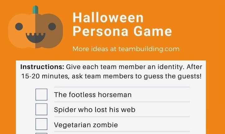 virtual halloween persona game