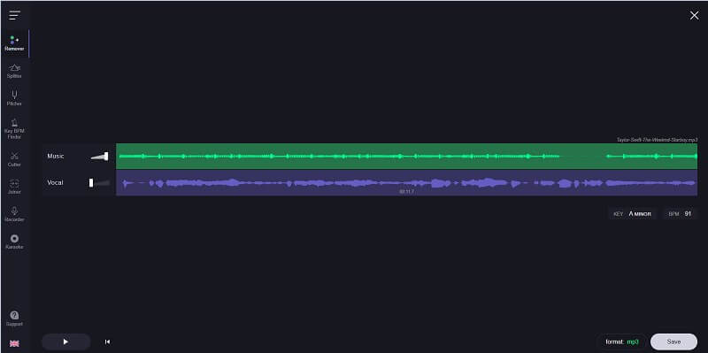 vocal remover isolation step