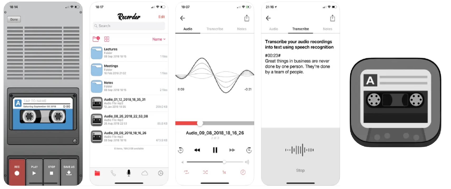 voice recorder and audio editor app