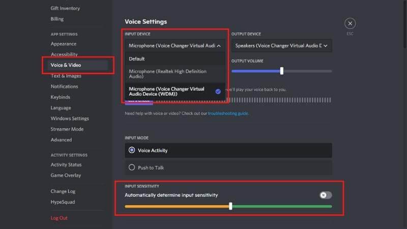 voice settings for magicmic