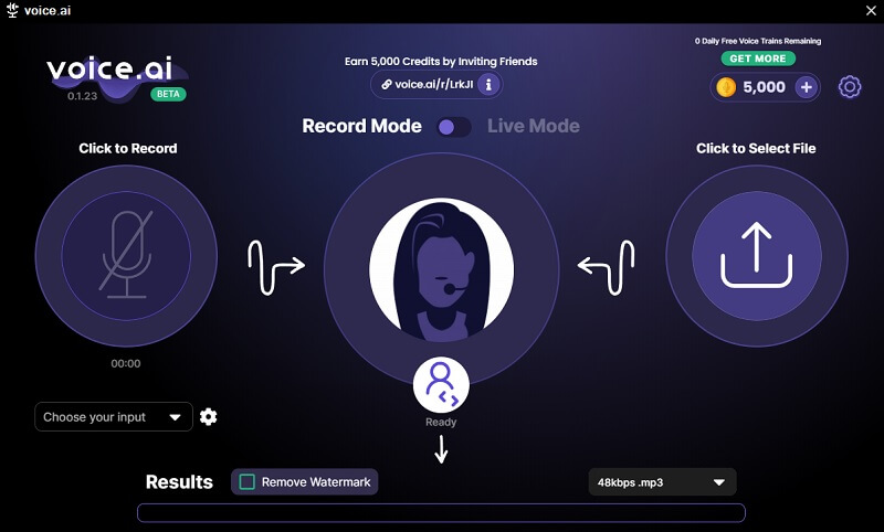 voice.ai robotic voice generator