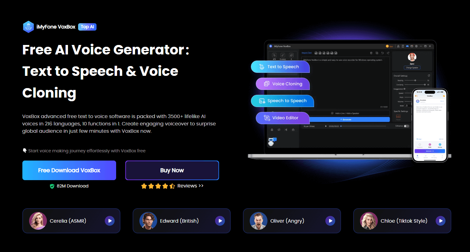 Expressive runtime TTS AI voice generator