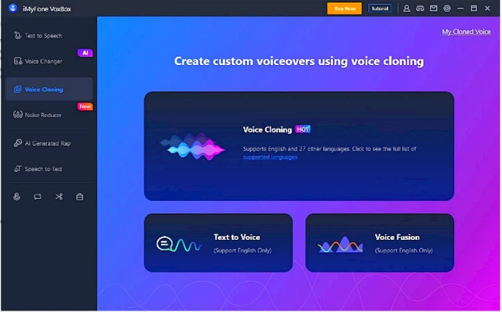 voxbox voice cloning interface2
