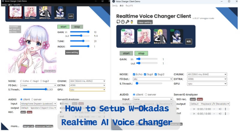 Cum se instalează W-Okada Realtime AI Voice Changer și alternativele sale