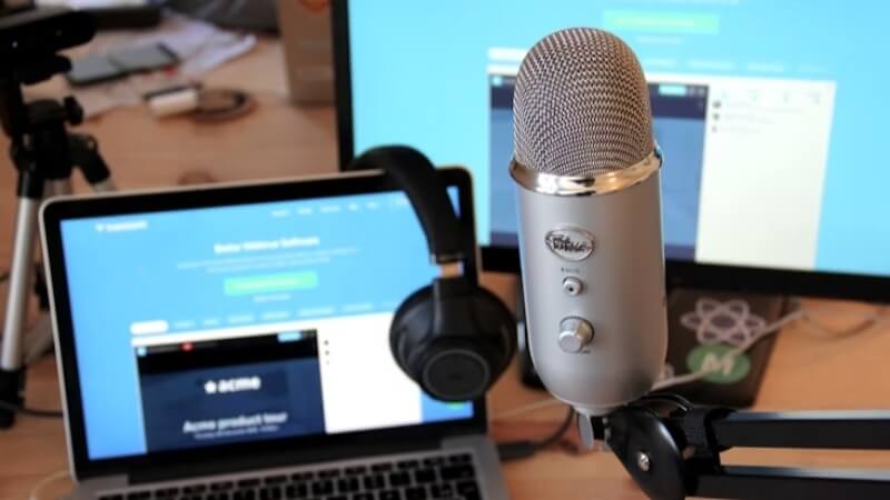 webcam and microphone