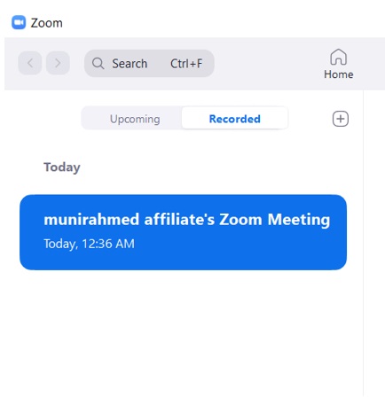 zoom recorded meetings