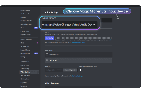 magicmic settings