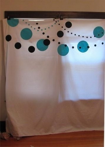 Bed sheet backdrop idea