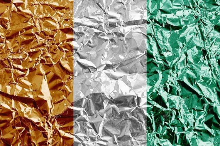 Creased tin foil backdrop idea