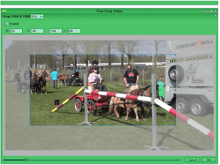 Make selection in Free Crop Video