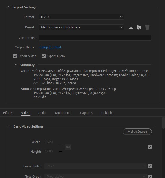 adobe encoder mp4 settings 