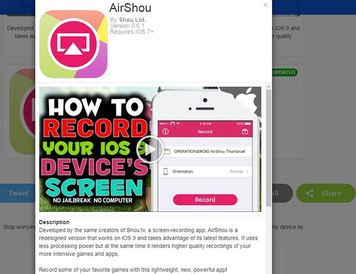 AirShou Screen recorder