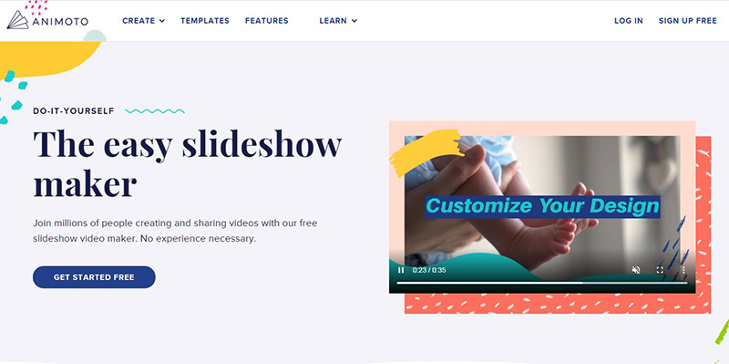 Animoto online slideshow maker