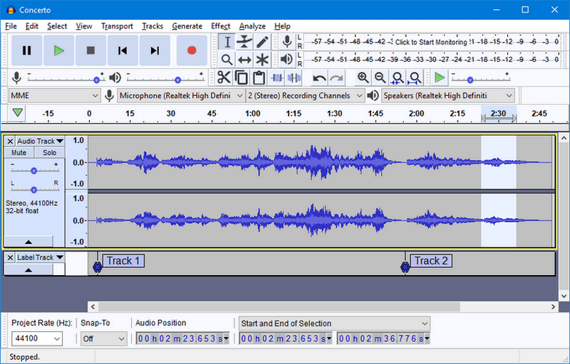 record audio audacity on windows