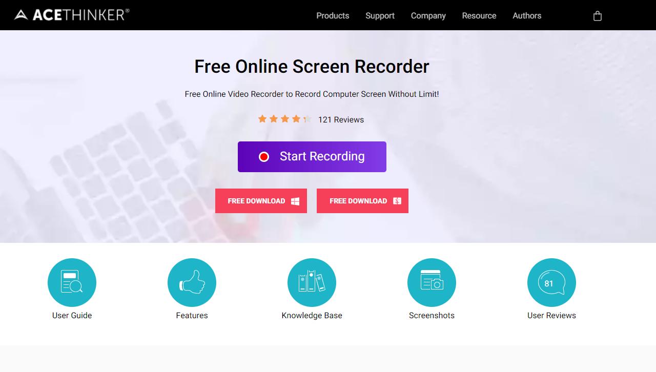 best online screen recorders aceThinker screen recorder