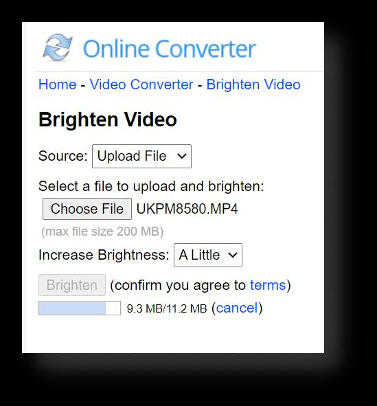 How to Adjust Video Brightness on Onlineconverter.com