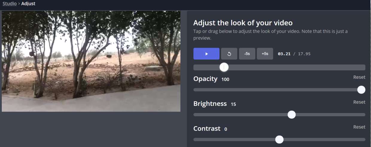 How to Adjust Video Brightness on Kapwing.com