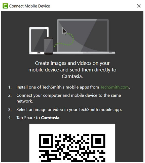 camtasia connect mobile device
