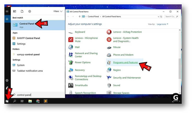 control panel programs