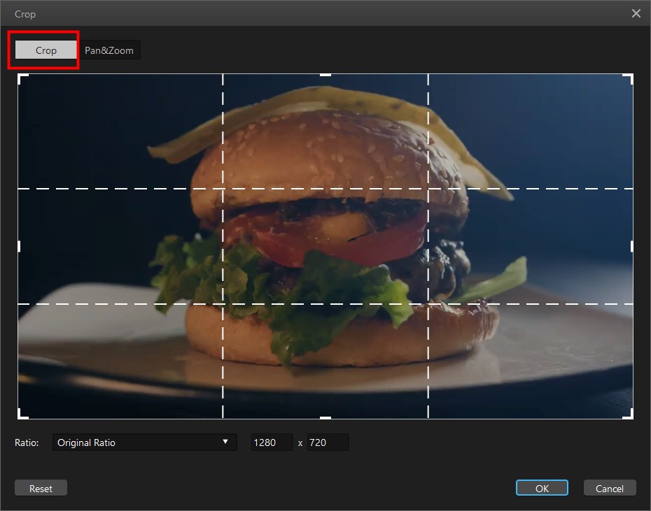 how to crop image in gif to video editor tool