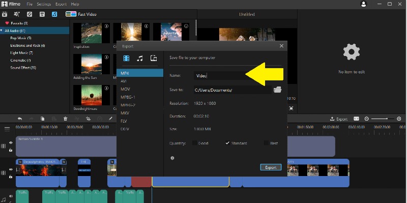 export the file