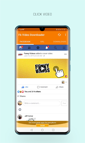 how to save a video from facebook to my android phone