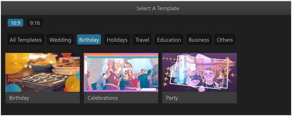 filme birthday templates