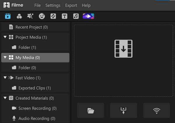 filme import media for vlog