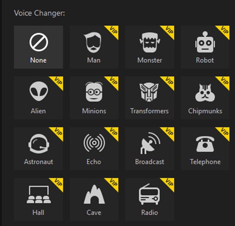 add voice changing effect