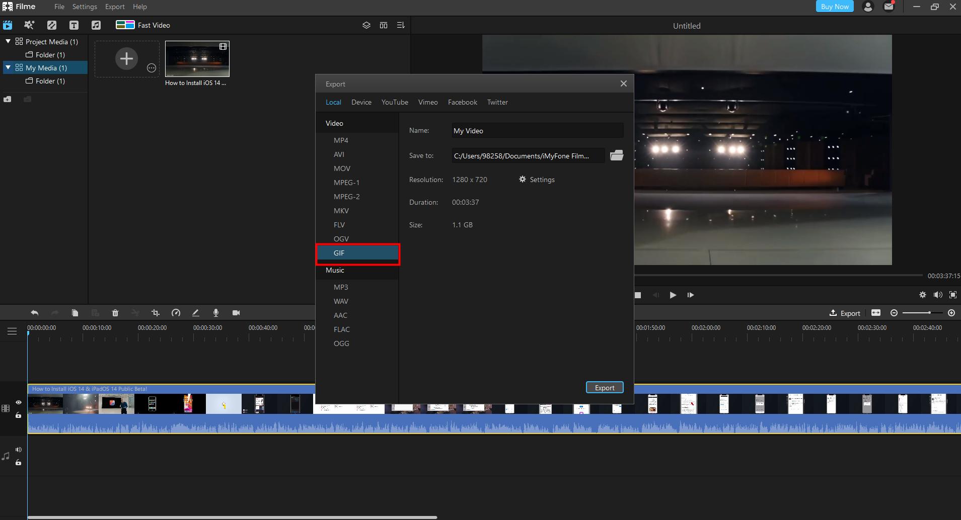 Convert Facebook Video to GIF