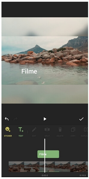 inshot video editor text