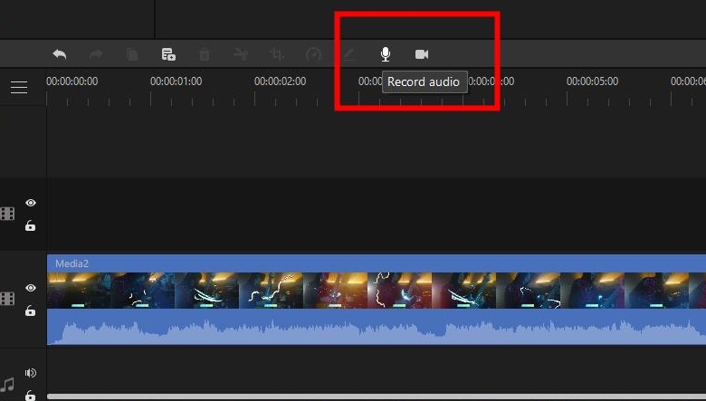 click on microphone to record audio