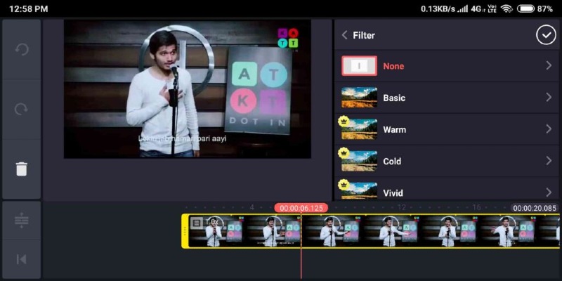 kinemaster mobile video editor add effects and filters