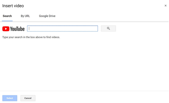 google slide insert video