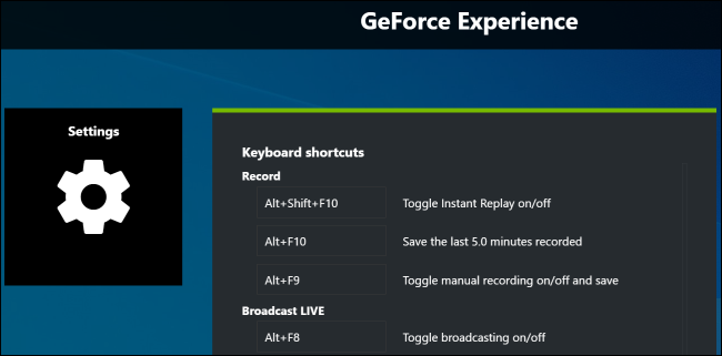 hotkeys nvidia