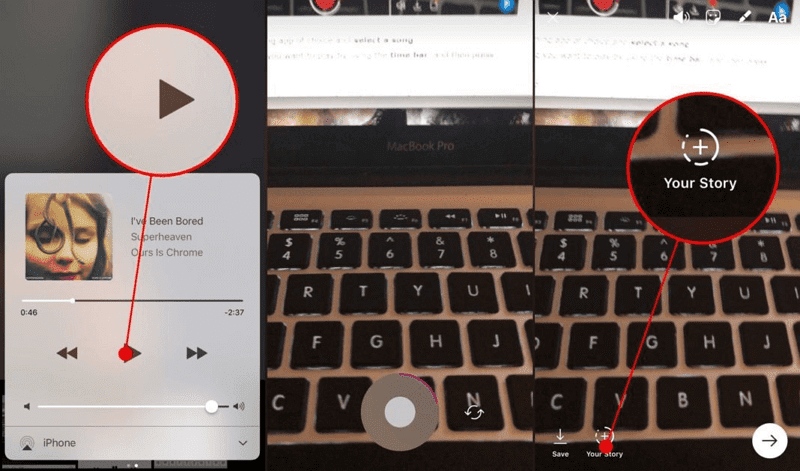 how to make slideshow with music on instagram