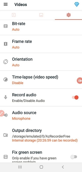 how to record audio on az screen recorder