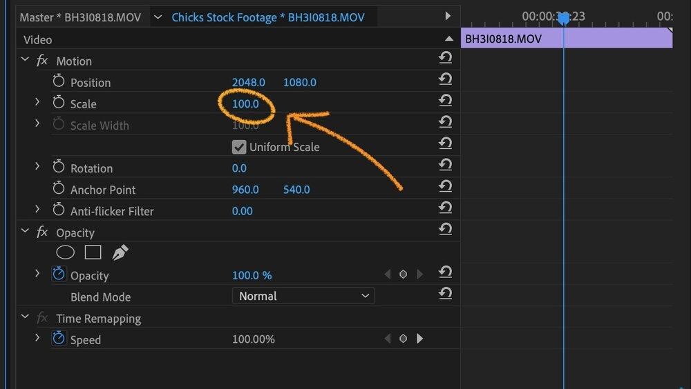 how to resize scale video in premiere 3