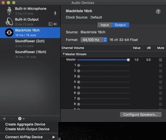 how to use blackhole for screen recording