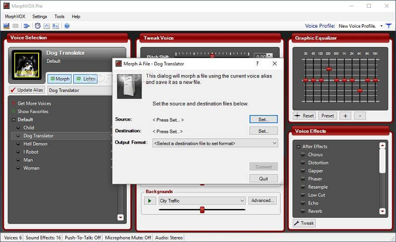 morphx software voice changer