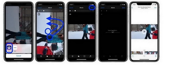 iMovie rotate video iOS iPadOS step 6