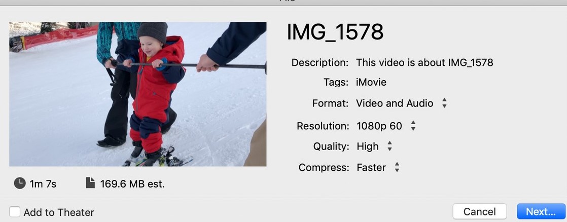 iMovie rotate video macOS step 6-2