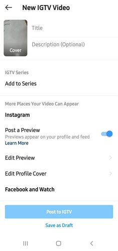 IGTV final post descriptions