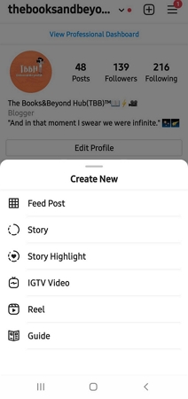 IGTV Mobile Upload Icons