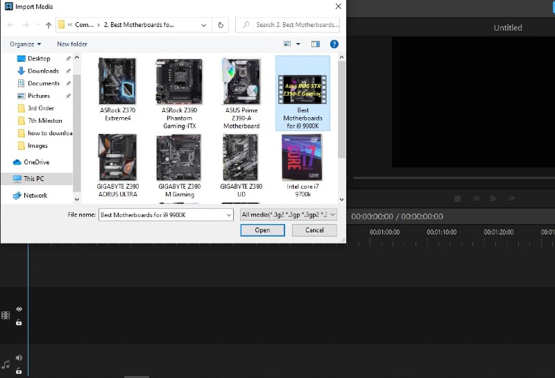 import new video