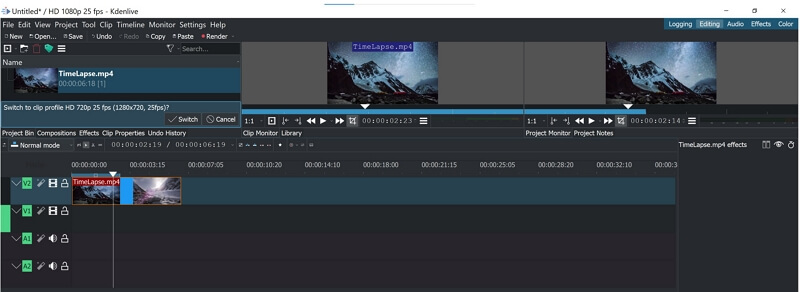 kdenive video editor