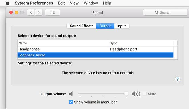 Mac output audio settings