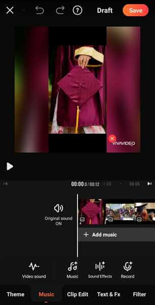 make graduation slideshow VivaVideo Music