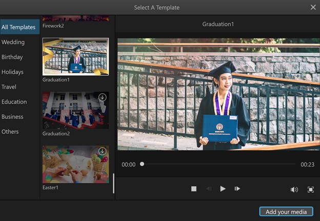 make graduation slideshow filme graduation template