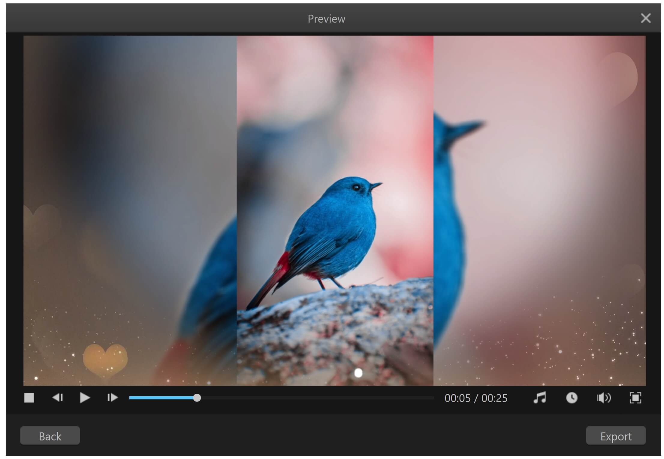 make slideshow on mac filme template preview